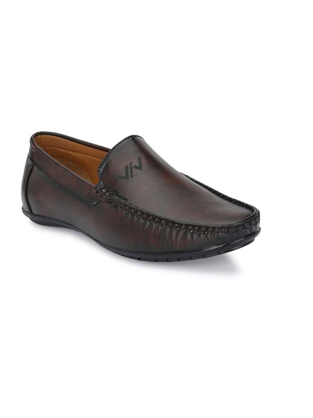 viv men round toe slip-on loafers