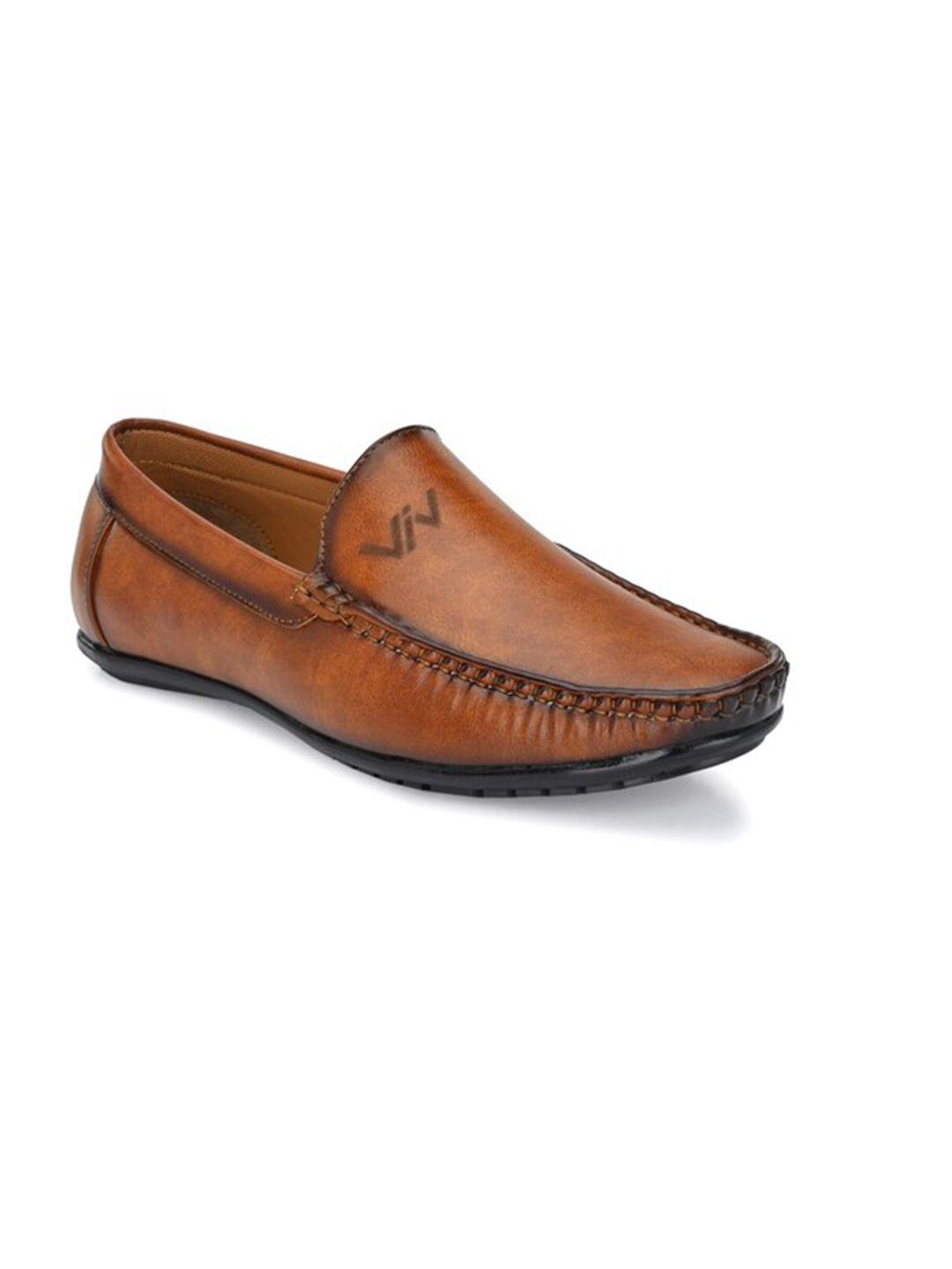 viv men round toe slip-on loafers