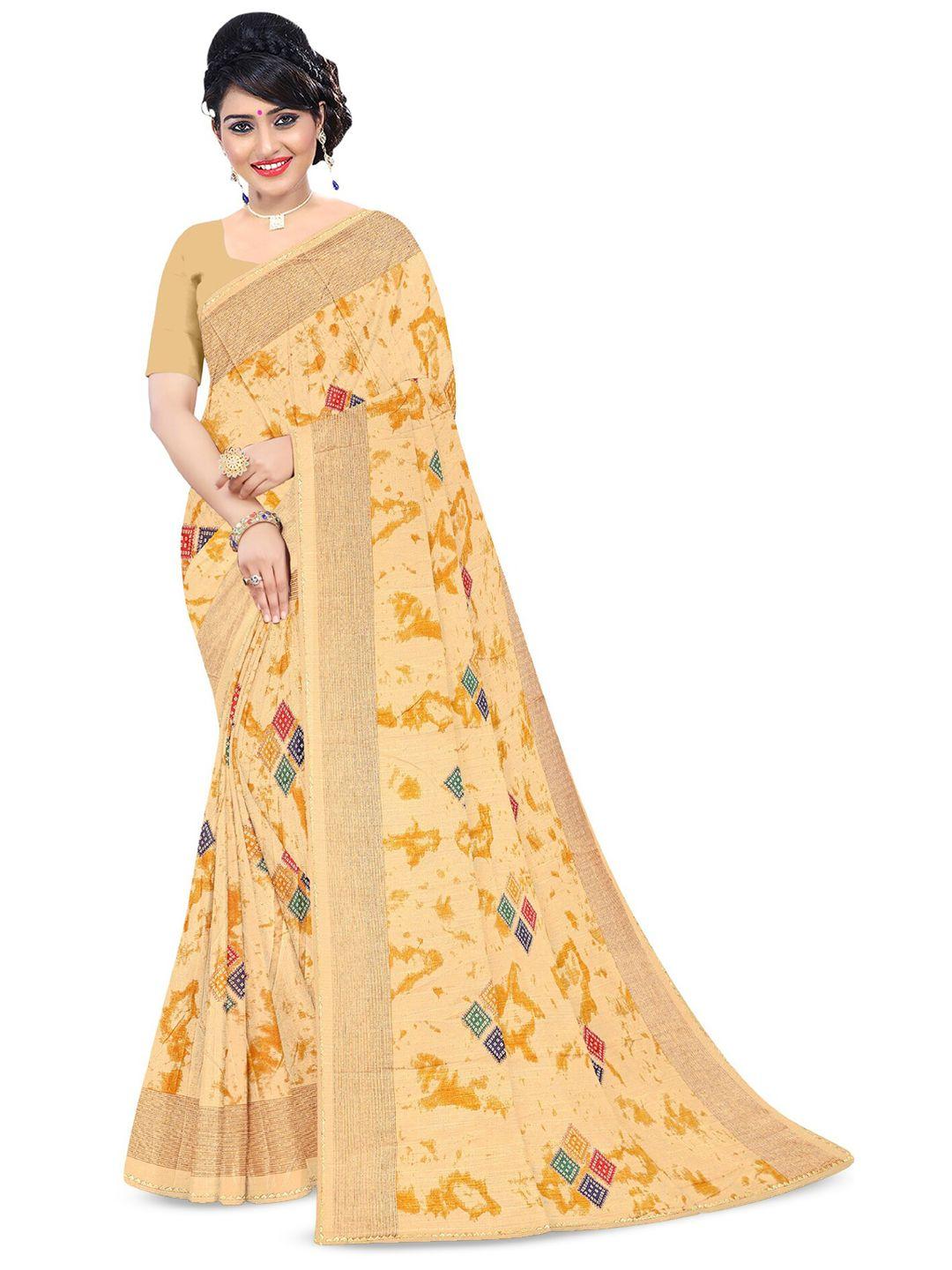 reboot fashions geometric printed embellished maheshwari saree