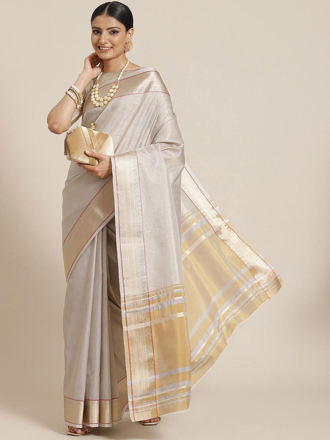 mitera woven design zari linen blend designer banarasi saree