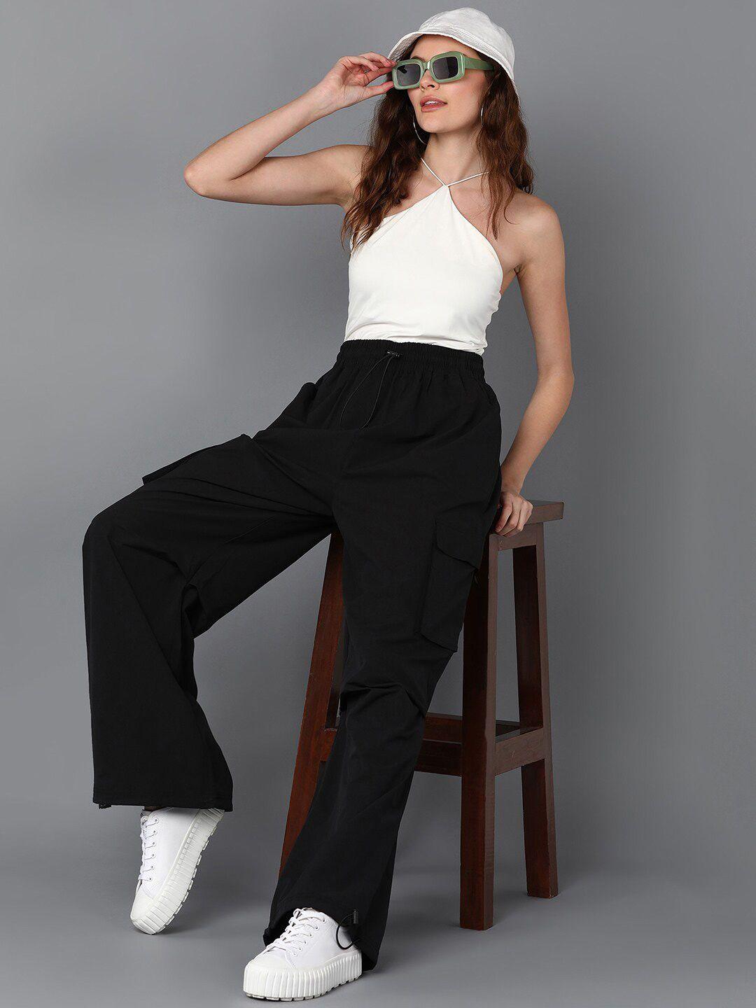 roadster women baggy fit parachute track pants