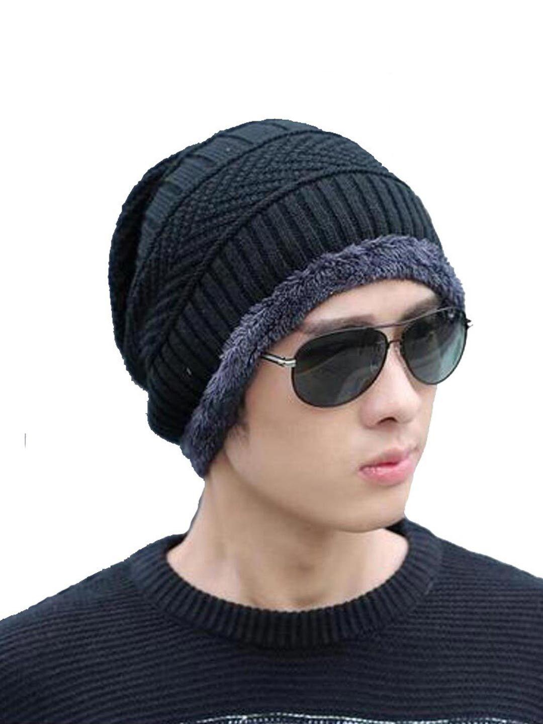 alexvyan men black beanie