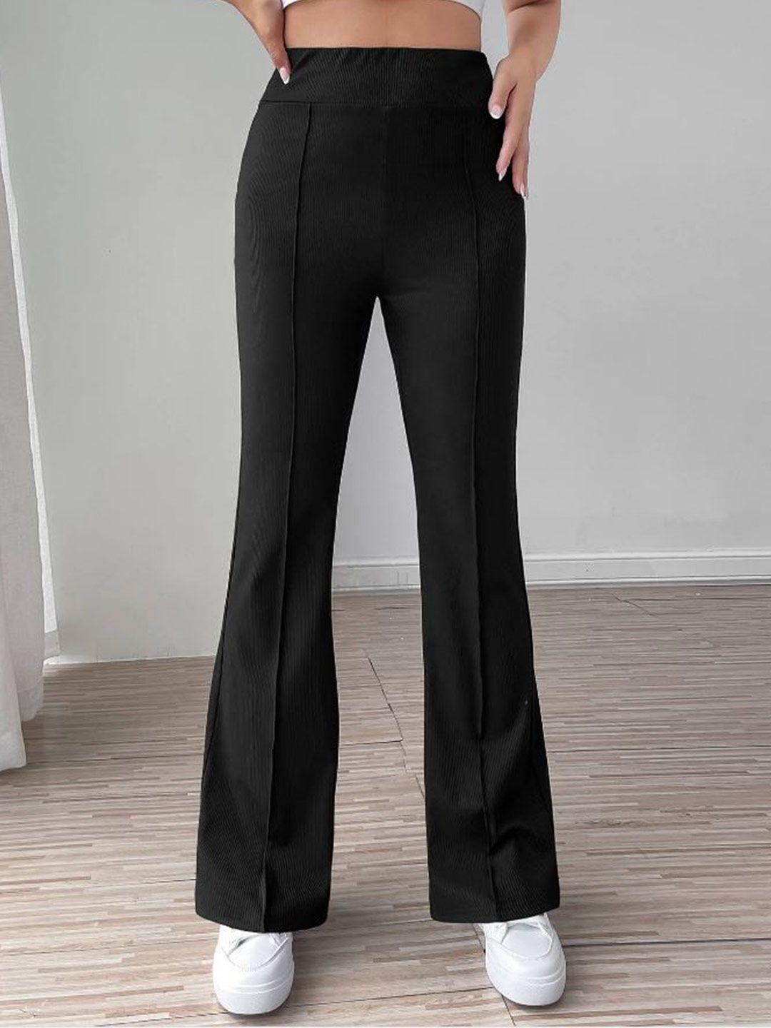 visit wear women high-rise bootcut trousers