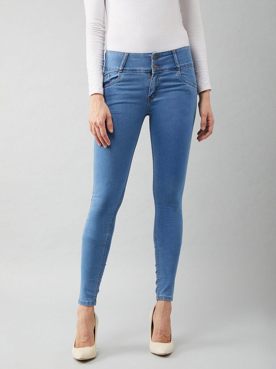 the roadster lifestyle co. women skinny fit high rise clean look stretchable jeans