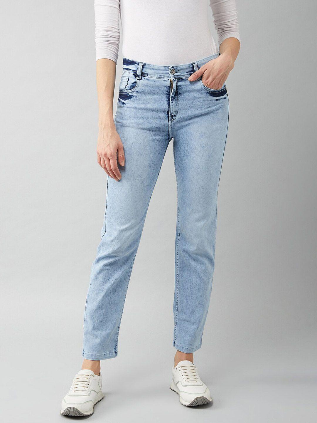 the roadster lifestyle co. women wide-leg block out haters high rise clean look jeans