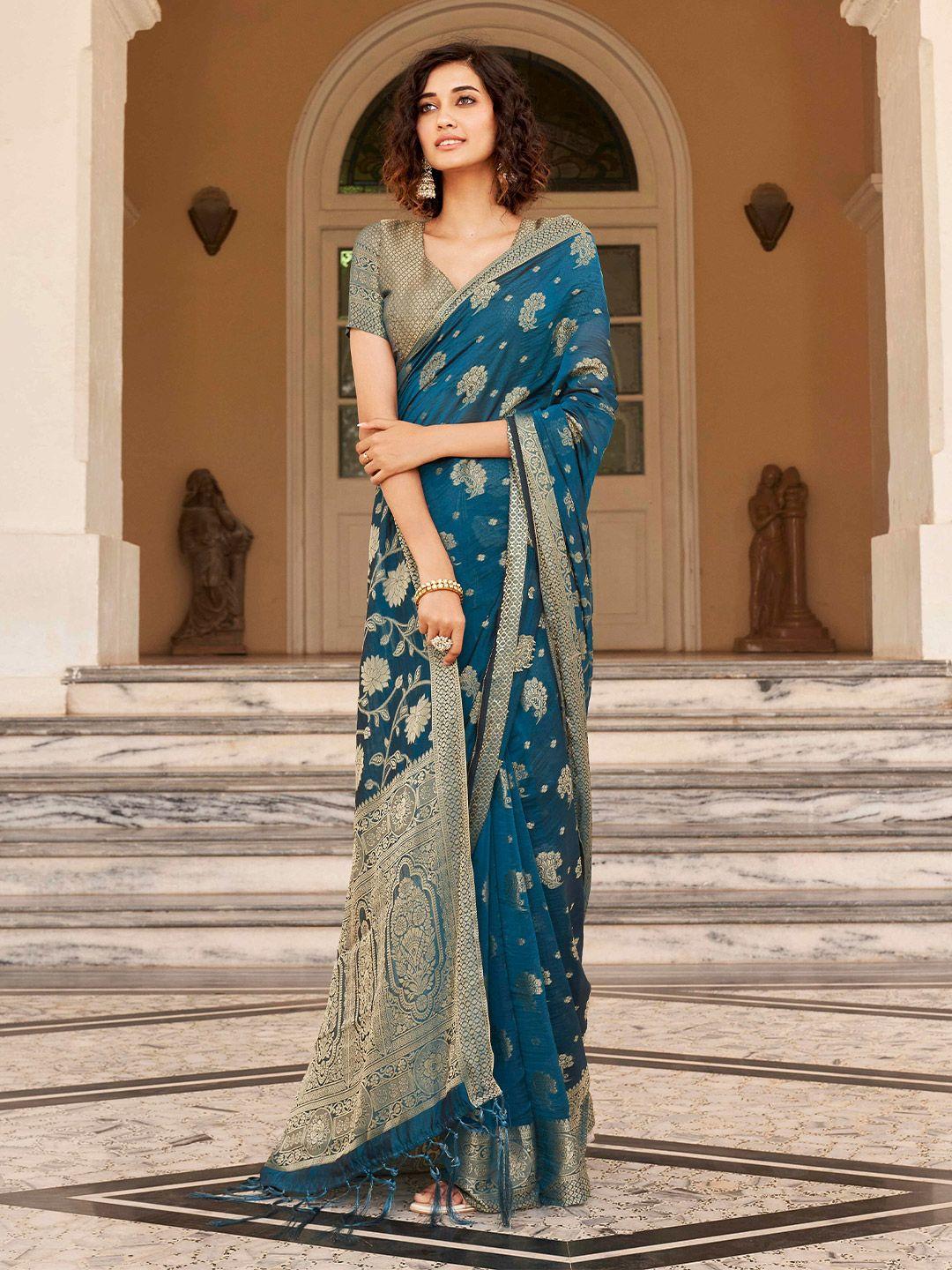 tikhi imli ethnic motifs zari saree