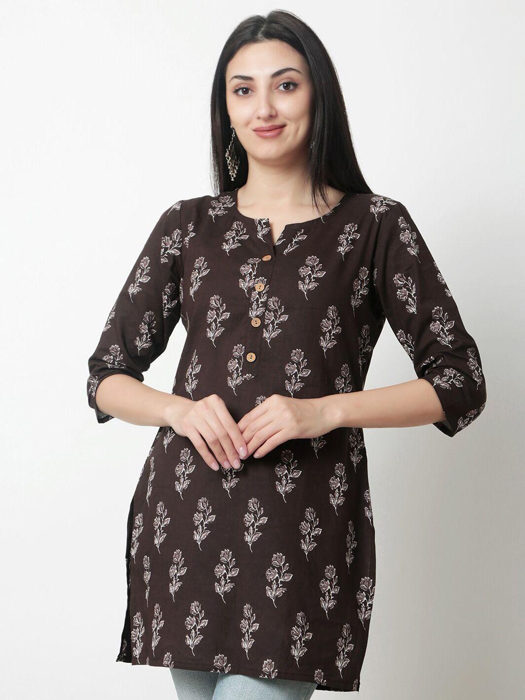 kalini floral printed cotton regular top