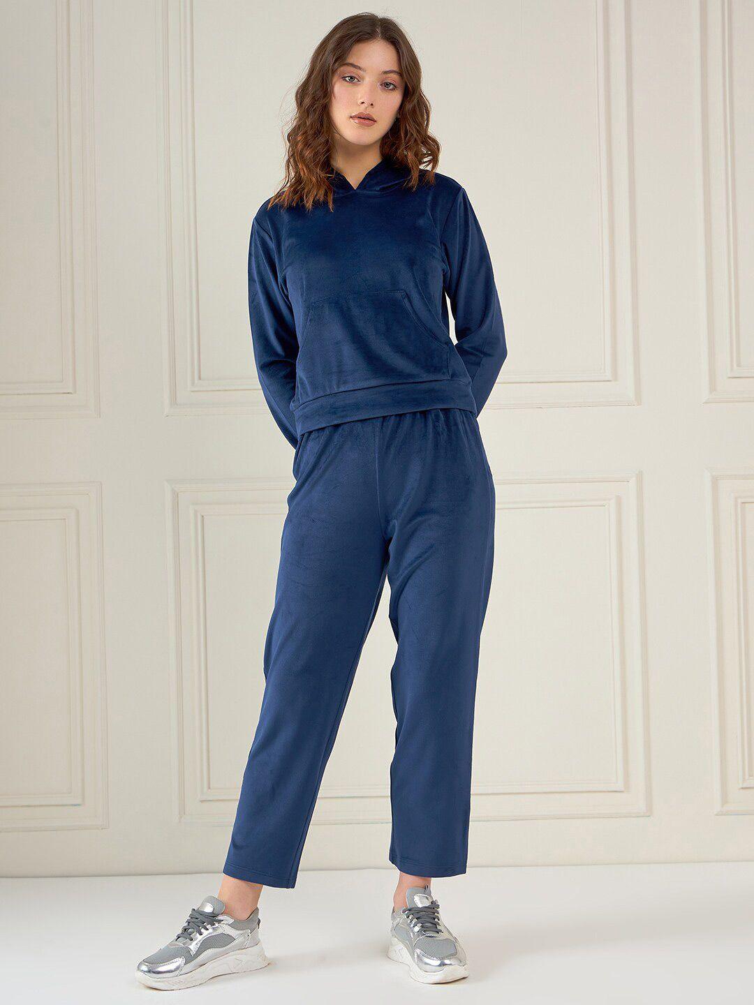 dressberry blue hooded sweatshirt with trouser