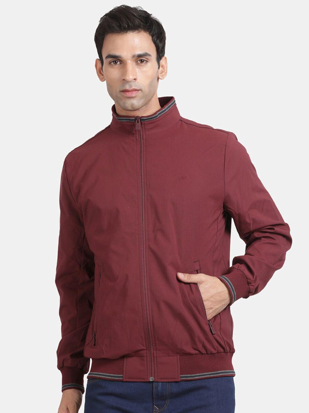 t-base stand collar lightweight bomber jacket