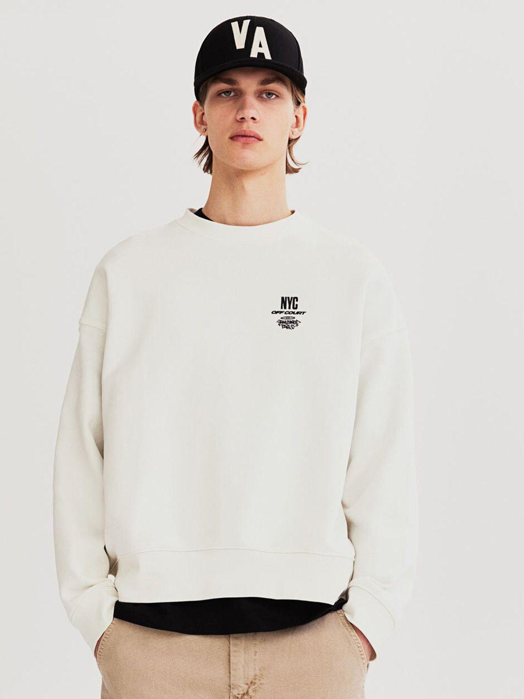 h&m relaxed fit printed sweatshirt