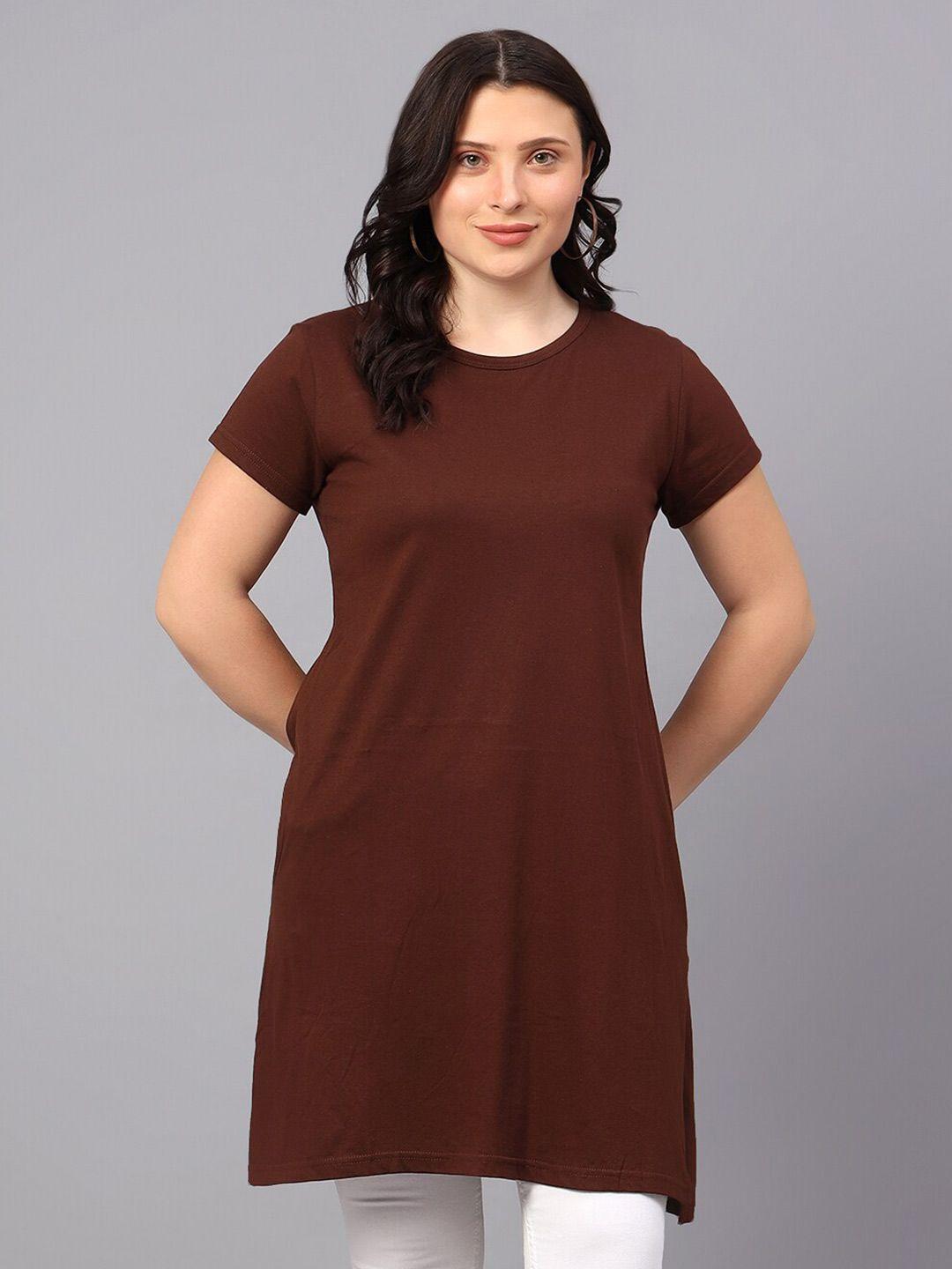 fleximaa cotton round neck longline top