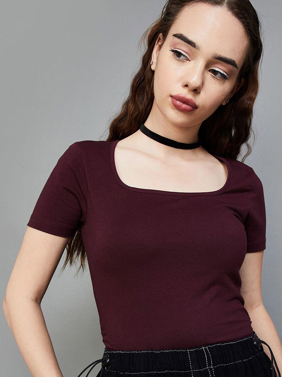 ginger by lifestyle square neck cotton top