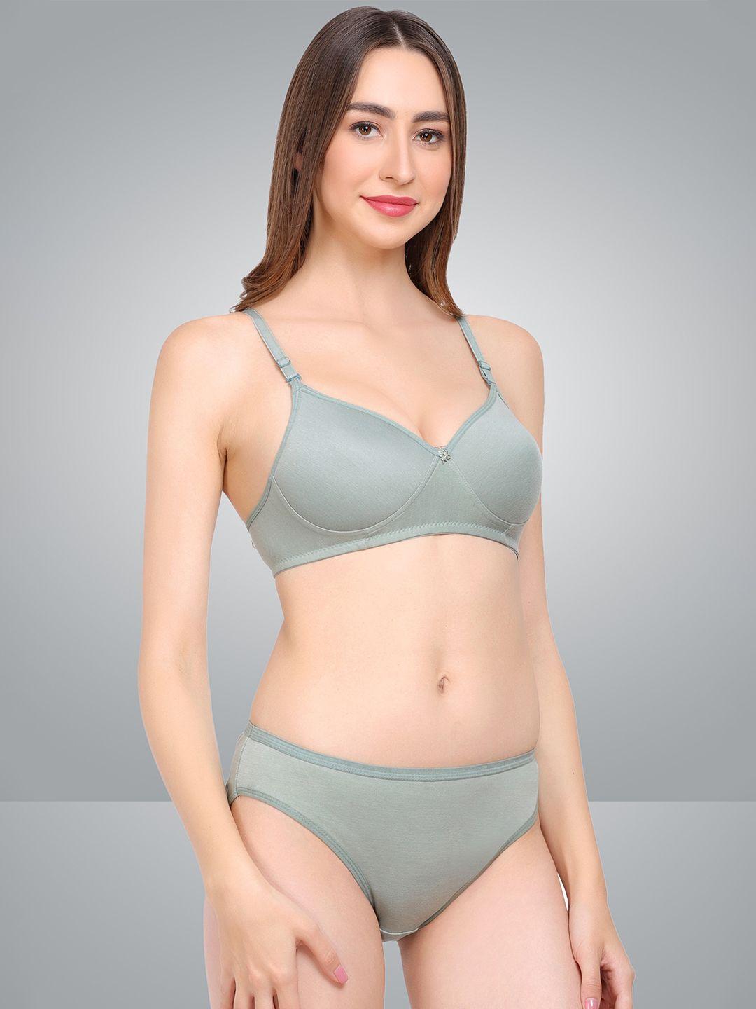 arousy lightly padded cotton lingerie set