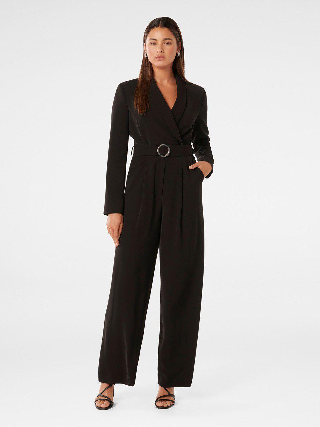 forever new shawl neck basic jumpsuit