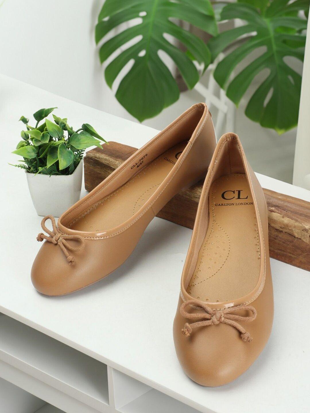 carlton london round toe ballerinas with bows flats