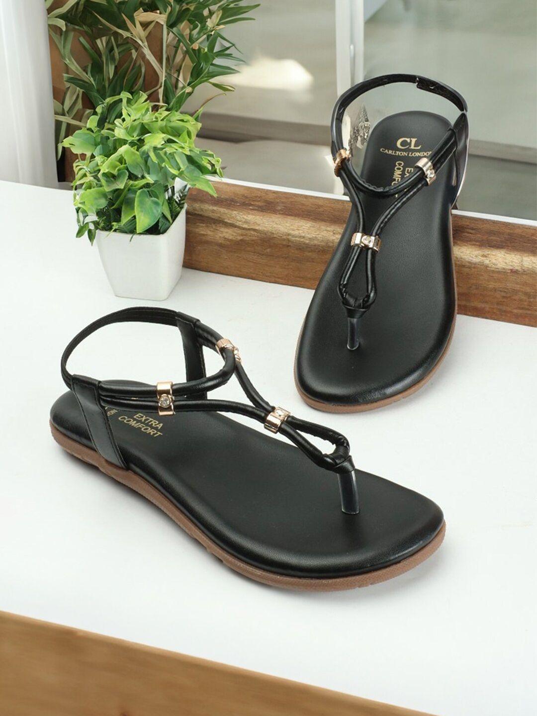 carlton london open toe t-strap flats