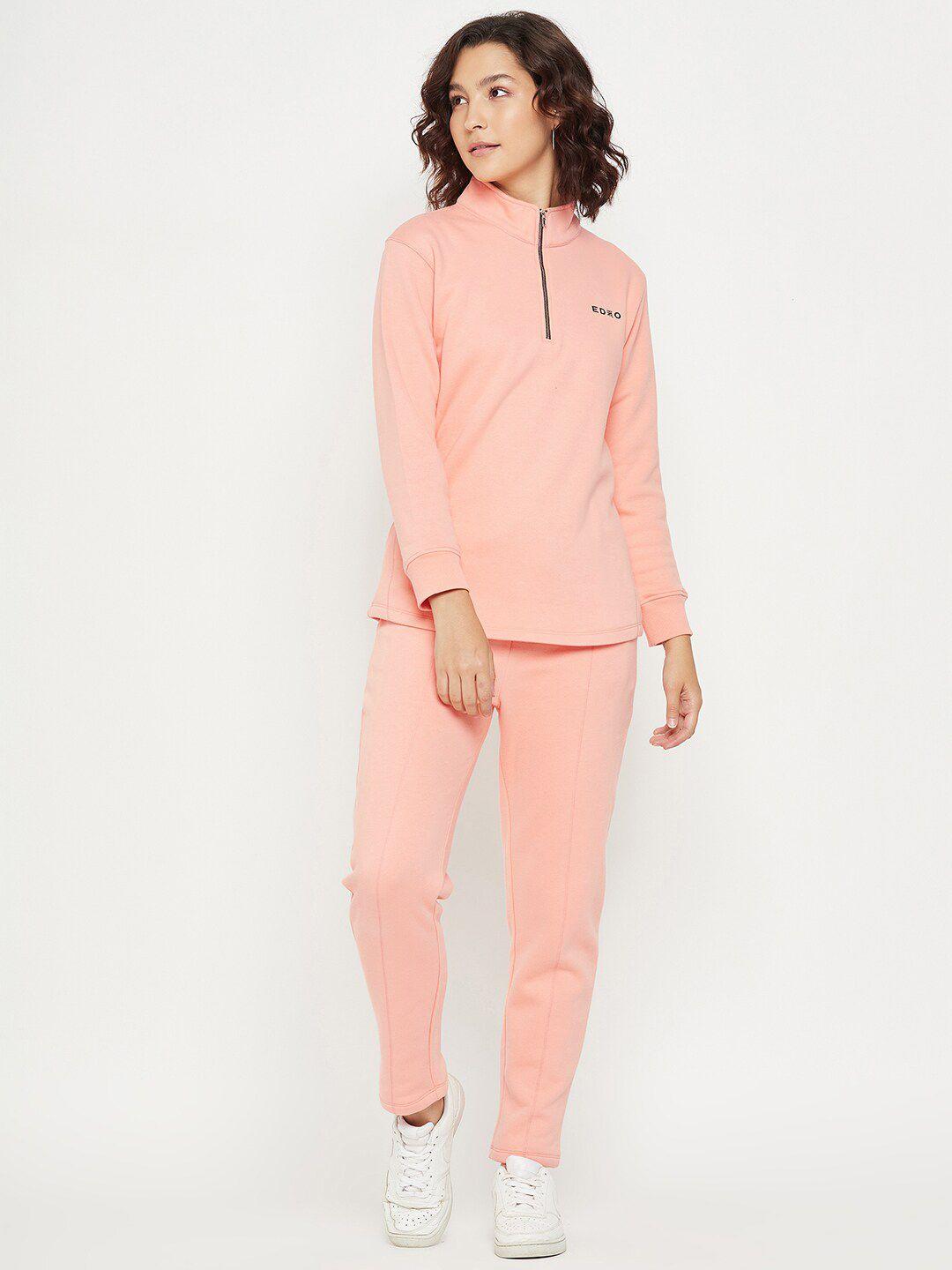 edrio mock collar fleece tracksuit