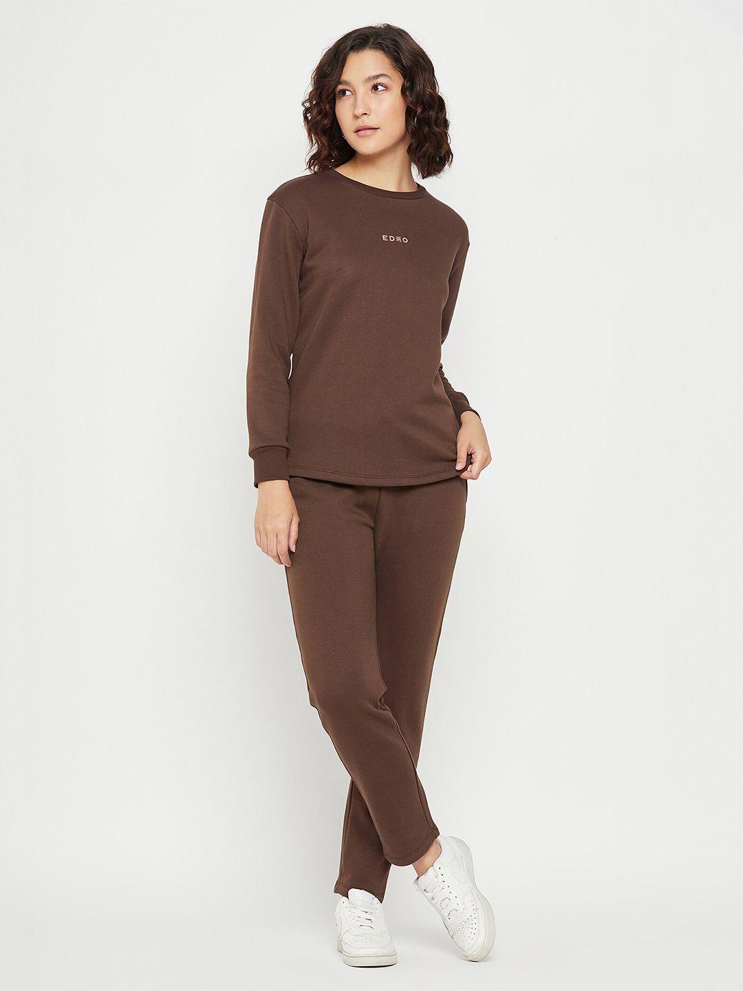 edrio round neck fleece tracksuit