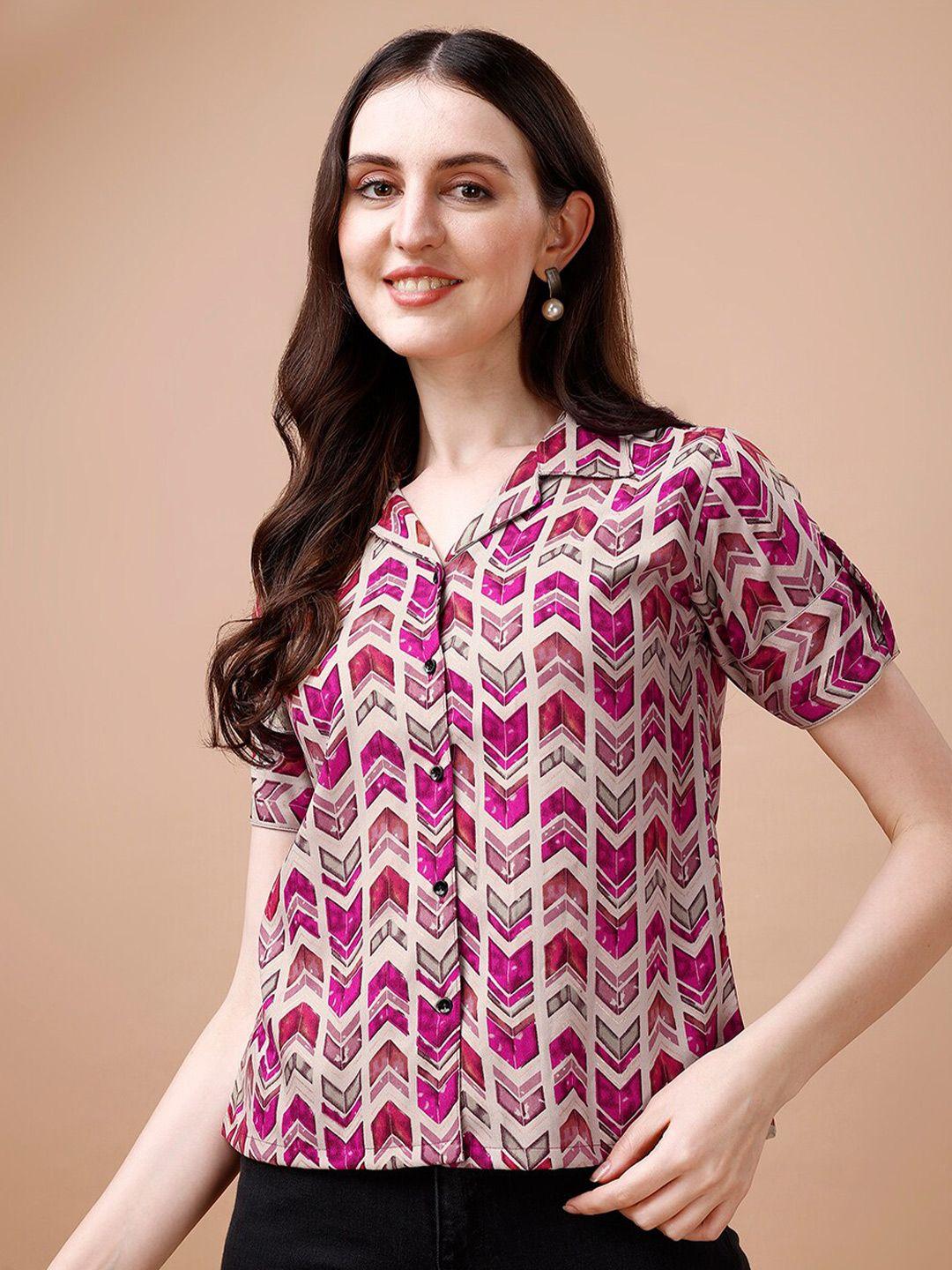 kinjo geometric print shirt style top