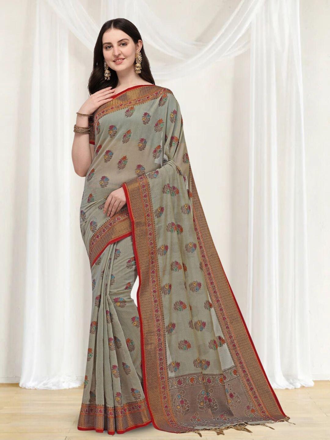 mitera ethnic motifs zari pure cotton chanderi saree