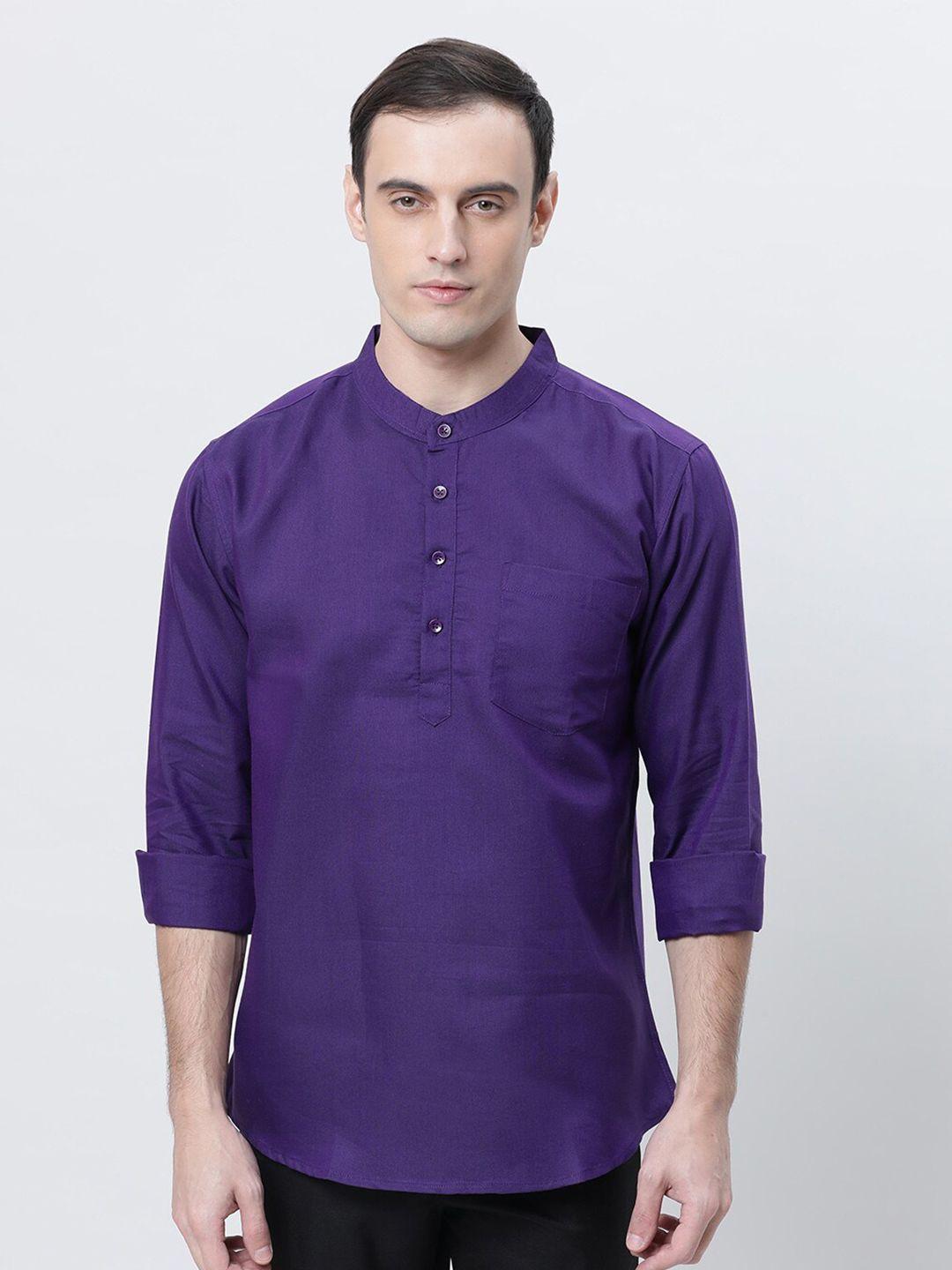 the soul patrol cotton light weight mandarin collar short kurta