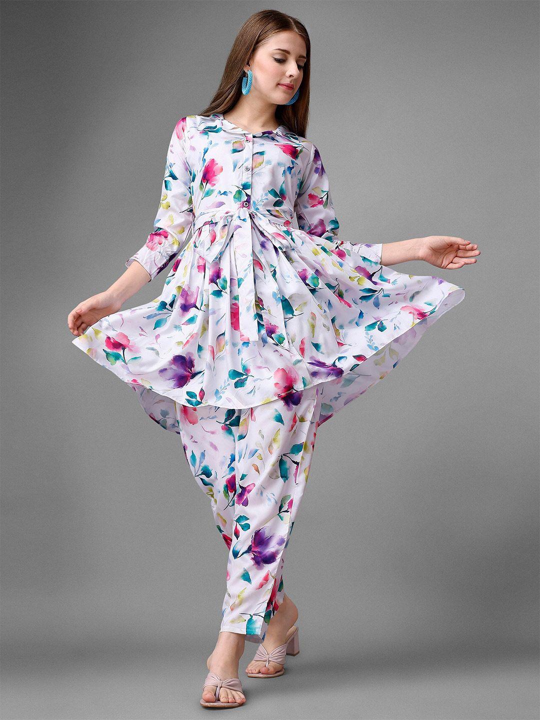 kalini floral printed tunic & trouser