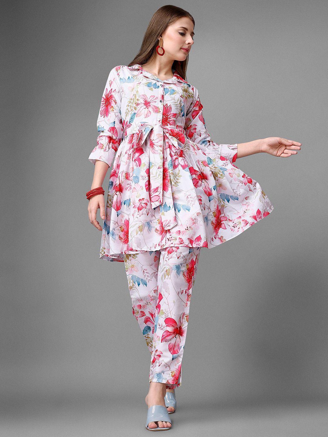 kalini floral printed tunic & trouser