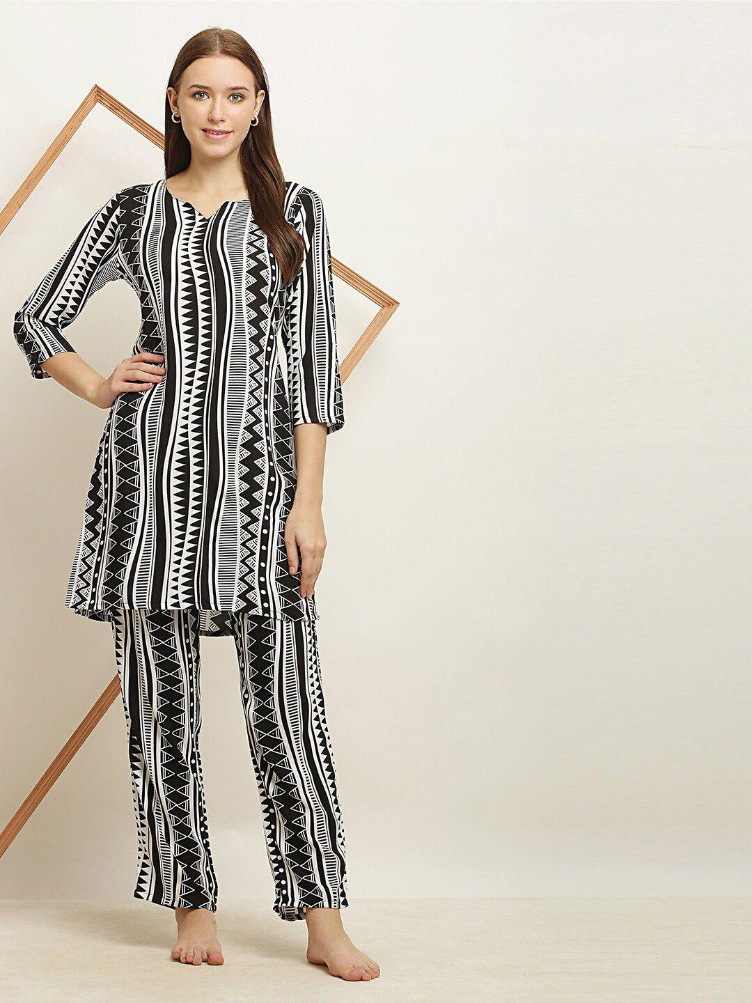 usa fantasy geometric printed night suit