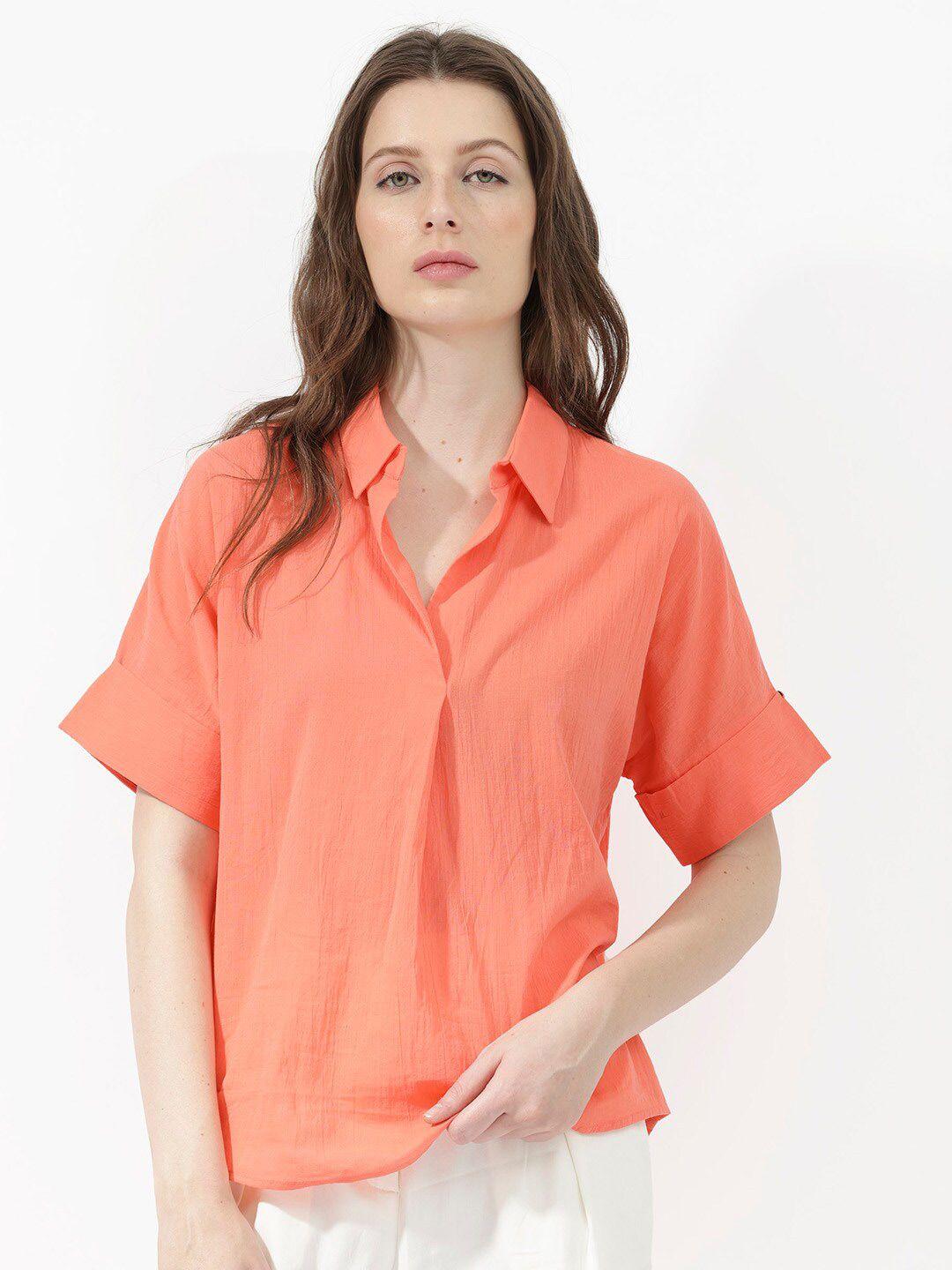 rareism cotton shirt collar top