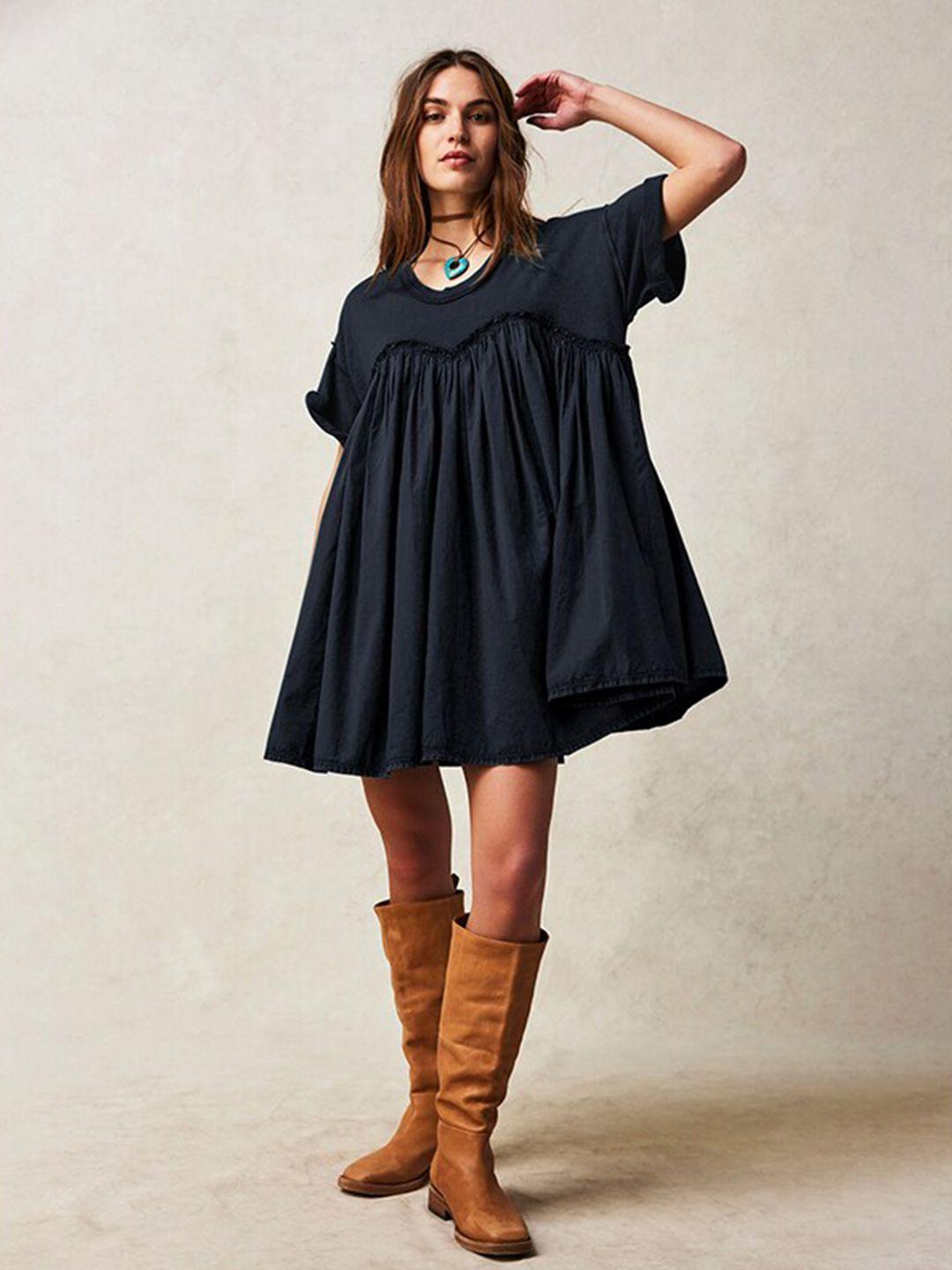 stylecast v-neck short sleeves a-line dress