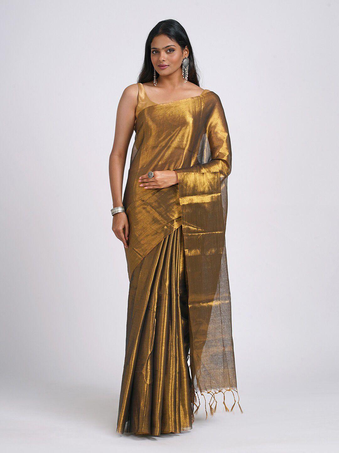 teejh zari tissue saree