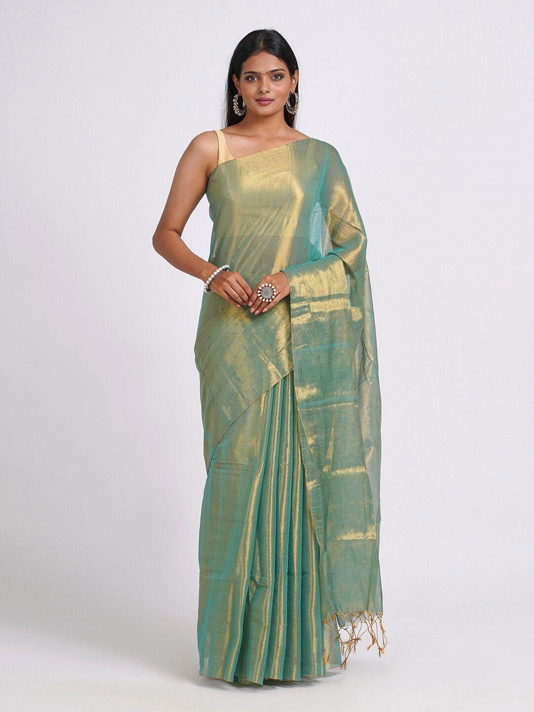 teejh zari tissue saree