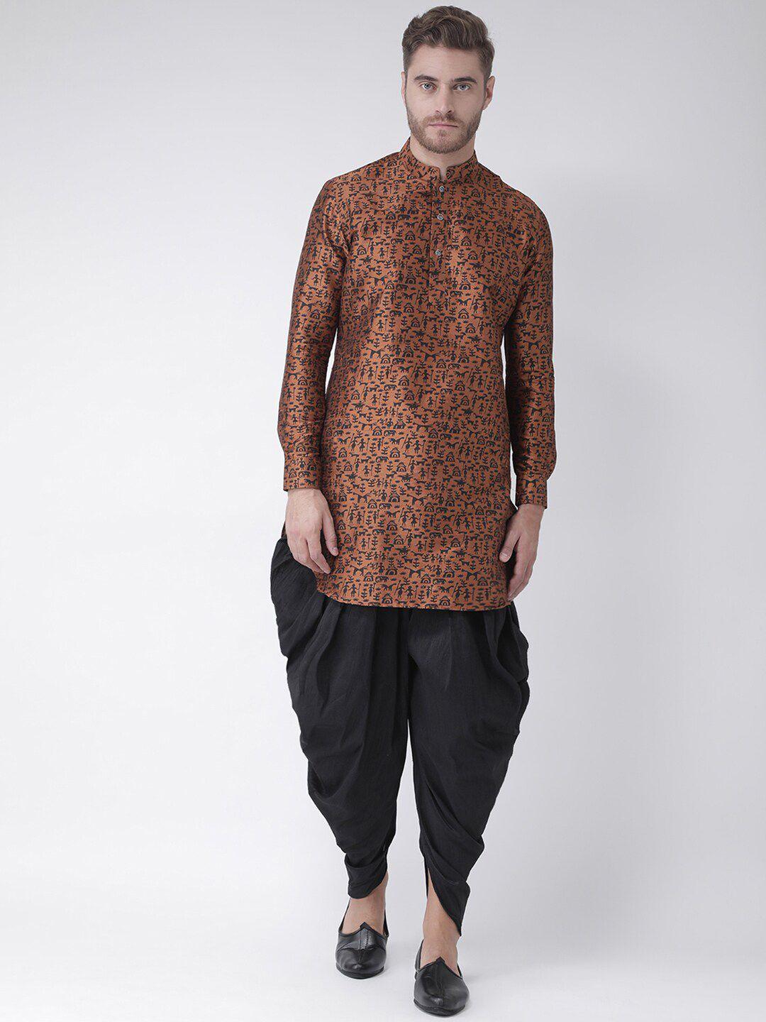 deyann ethnic printed regular kurta with dhoti pants