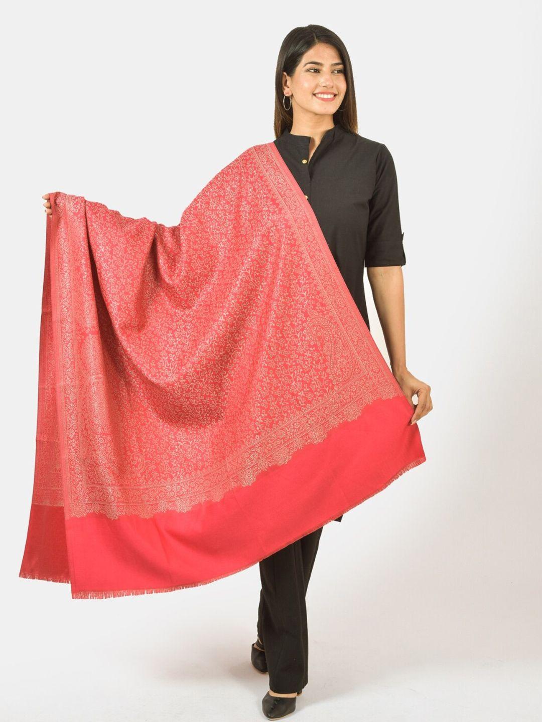 baisa woven design acrylic & wool shawl