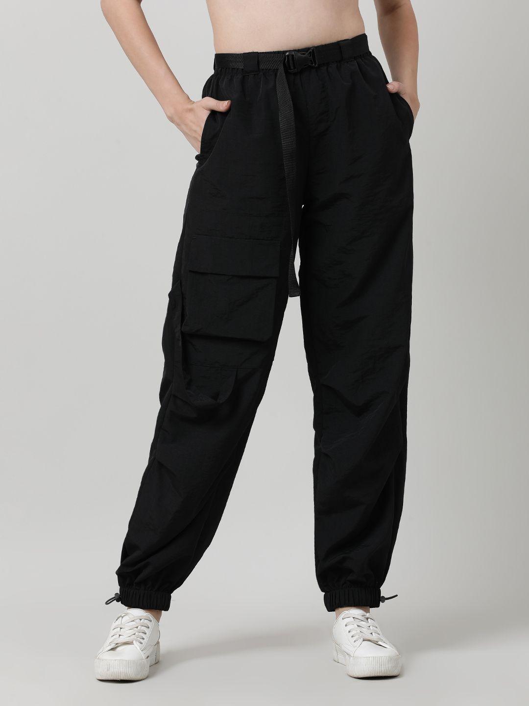 bene kleed women parachute fit high-rise cargos trousers