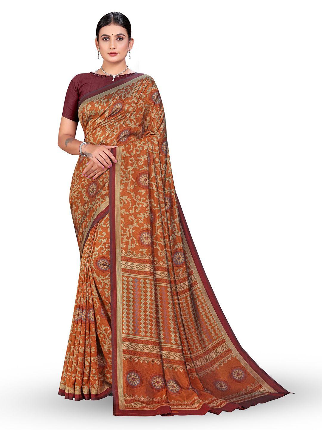 vimla floral printed kaanchi silk saree