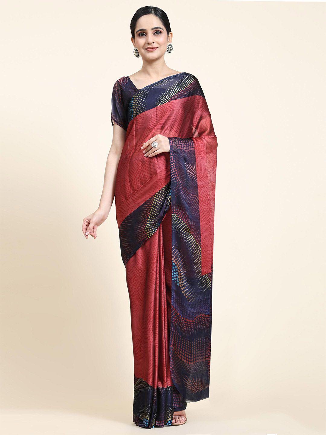 rujave abstract printed saree