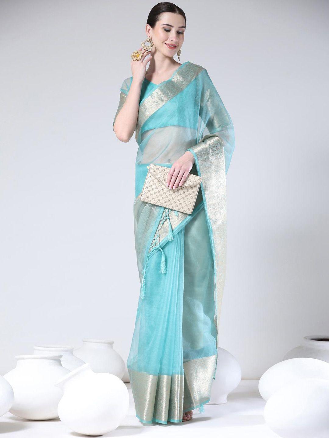 rujave zari pure chiffon banarasi saree