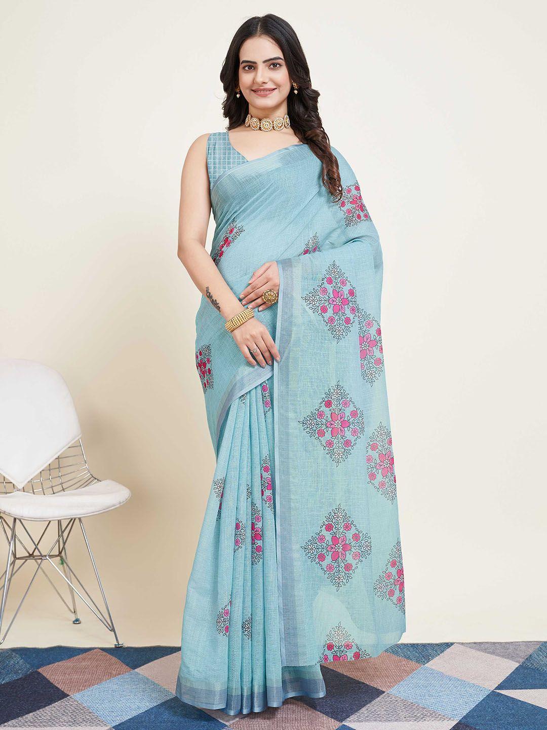 mitera floral printed saree