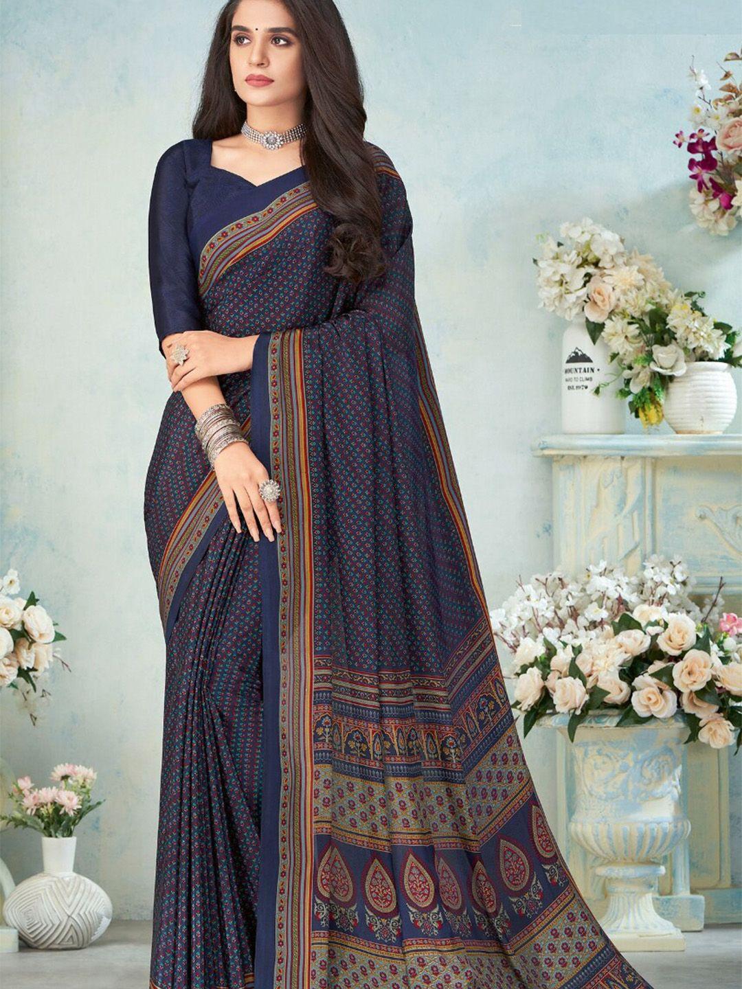 reboot fashions embellished floral printed saree