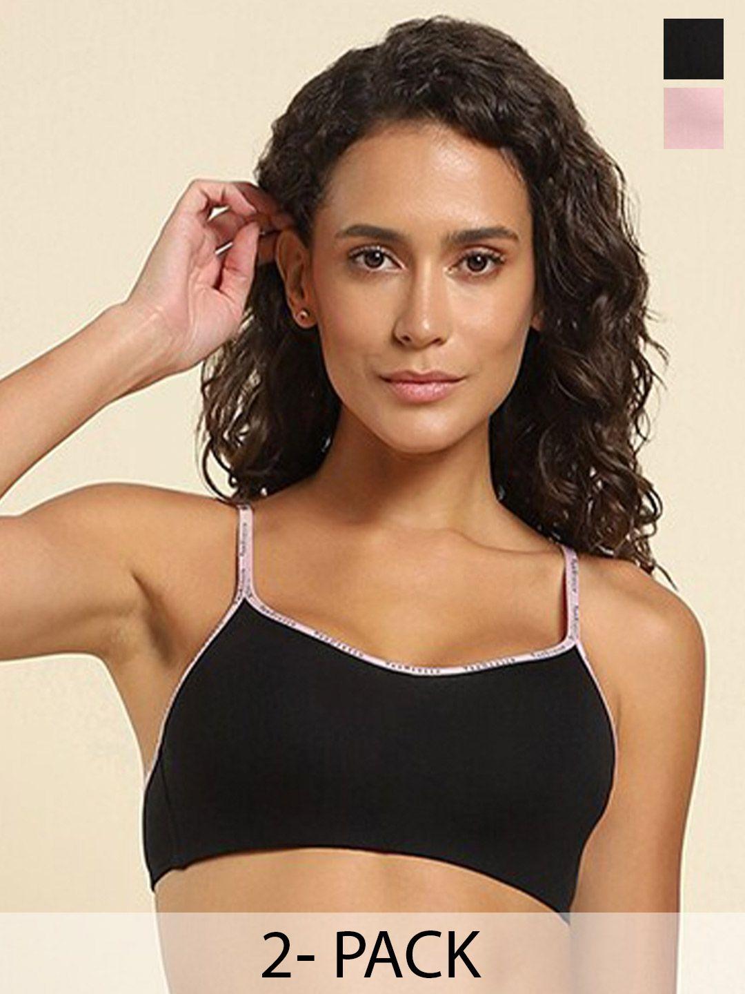 van heusen pack of 2 full coverage non padded cotton camisole bra with all day comfort