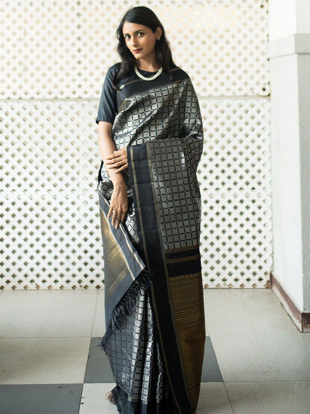 glorisa ethnic motifs woven design zari kanjeevaram saree