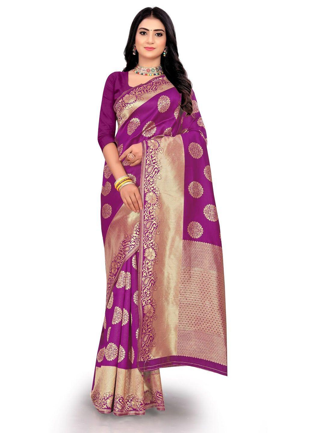 glorisa ethnic motif woven design zari silk banarasi saree