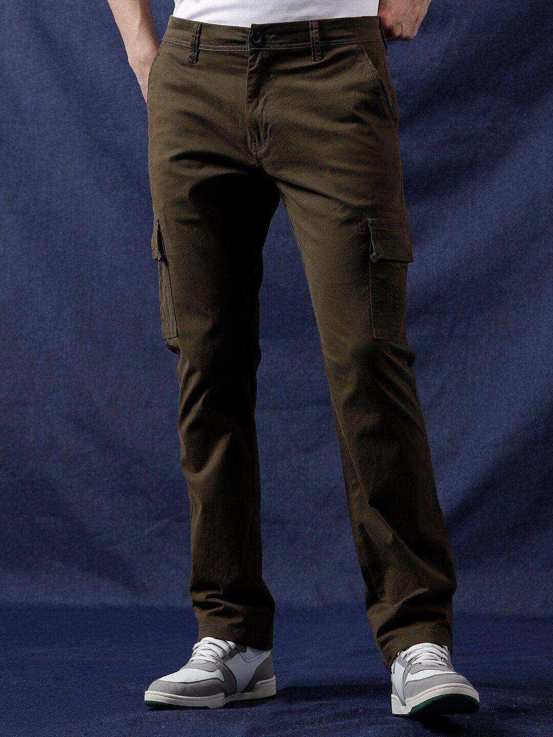 wrogn men straight fit cargo trouser