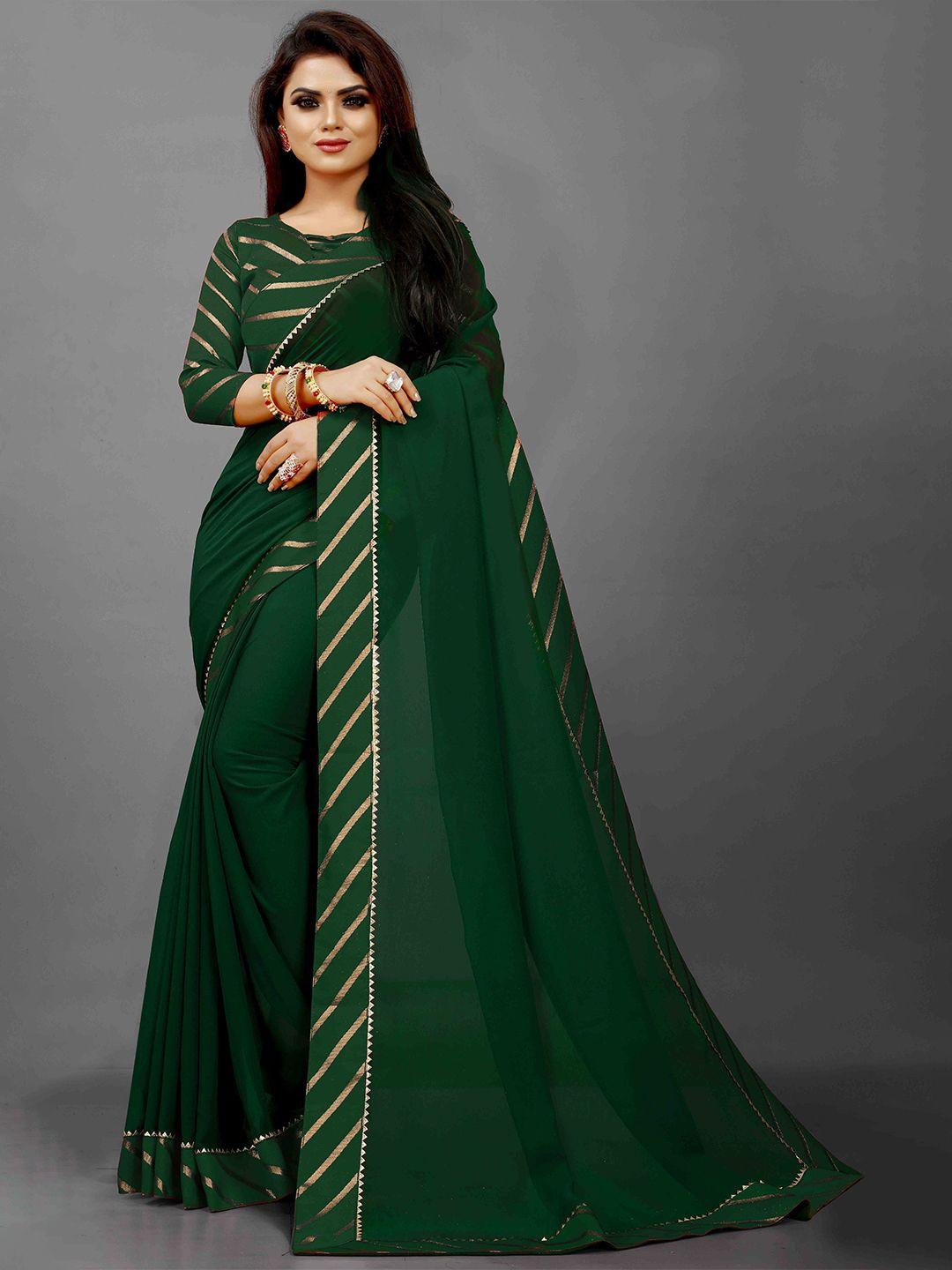 flip the style striped embellished gotta patti bhagalpuri  saree