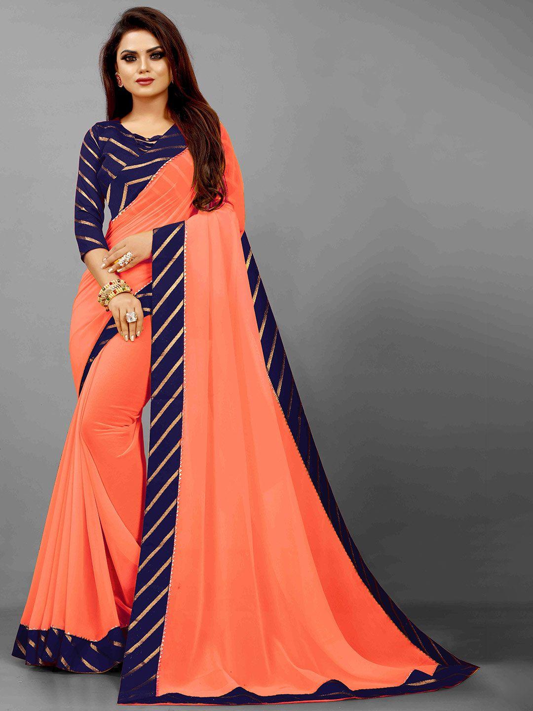 flip the style zari pure georgette bhagalpuri saree