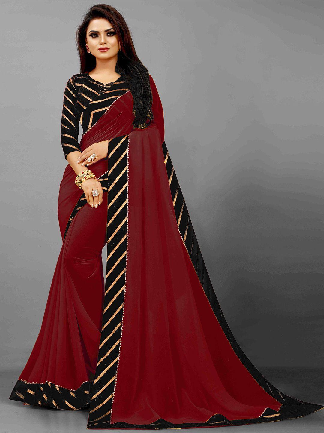 flip the style embellished pure georgette bhagalpuri saree