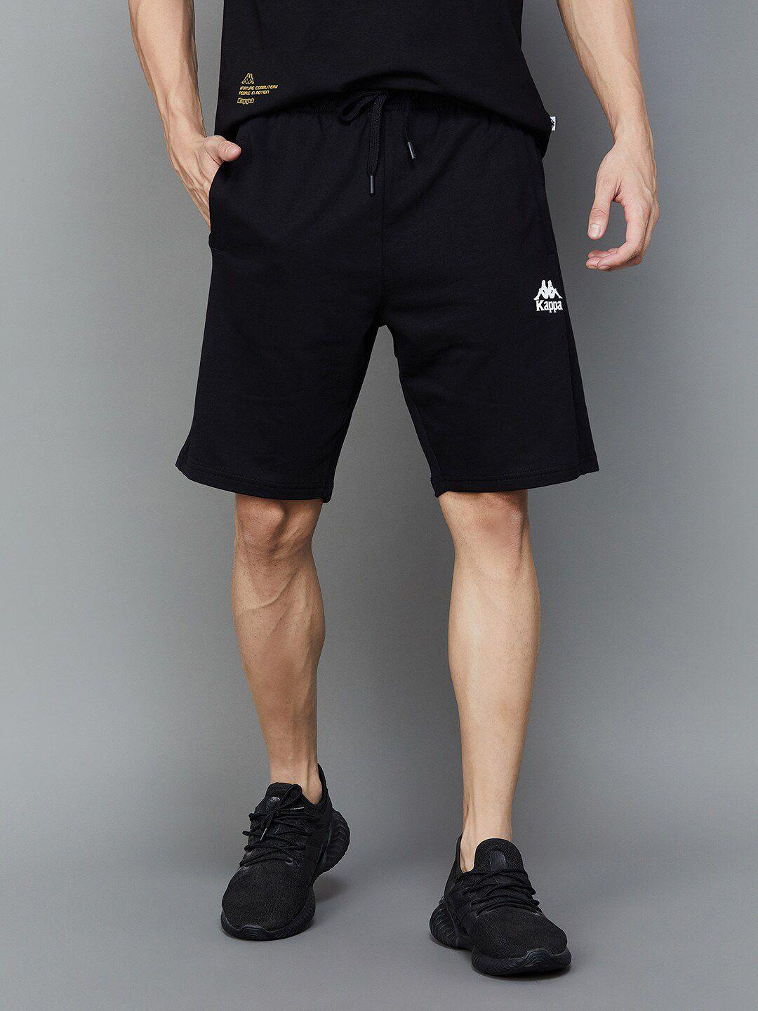 kappa men mid-rise cotton sports shorts