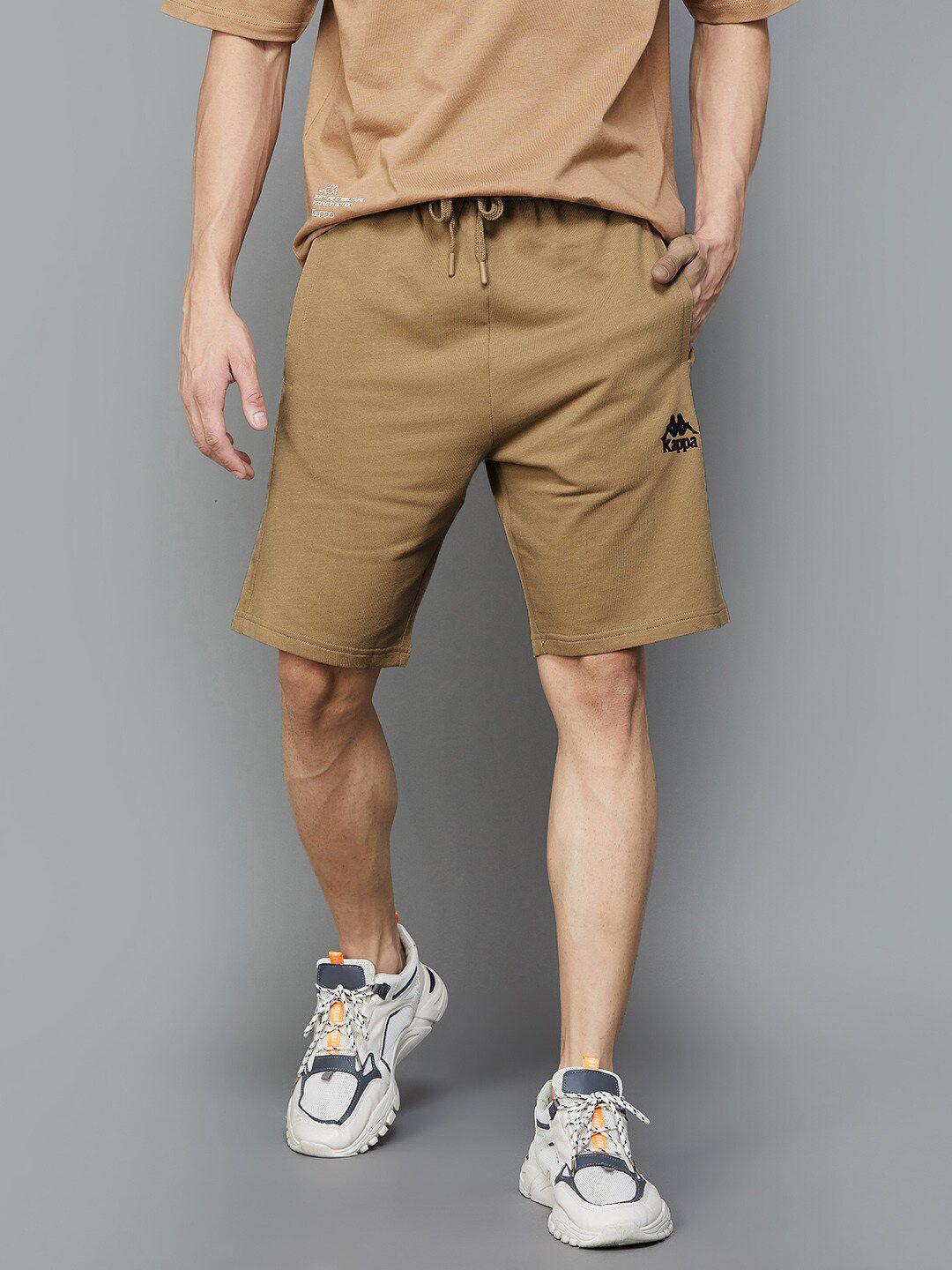 kappa men mid-rise cotton shorts