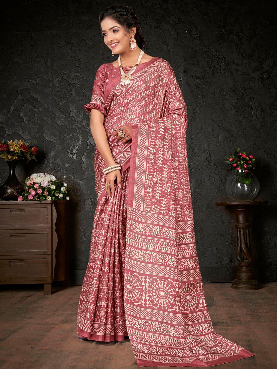 mitera warli silk bagru saree